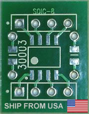 Circuito Impreso adaptador SOIC 8 a DIP8 