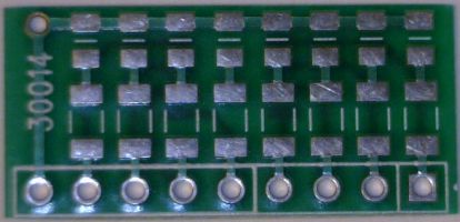 Circuito Impreso Adaptador RED de 8 elementos SMD a SIL8