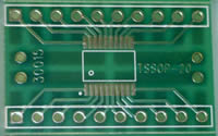 Circuito Impreso Adaptador Dual TSS0P16 A DIP160 y TSSOP20 a DIP20